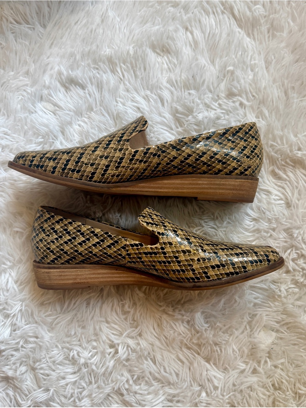 KBD Kelsie Dagger Snakeskin Sexy Loafers